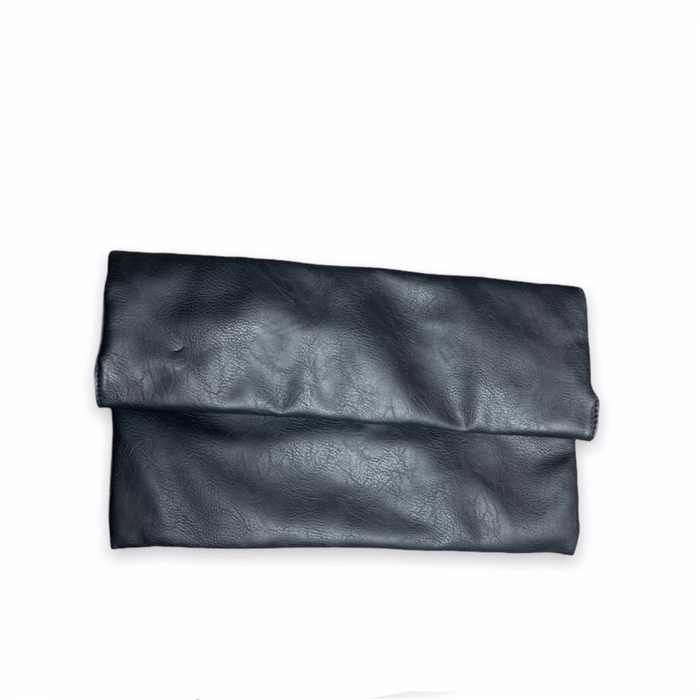Black fold over clutch.